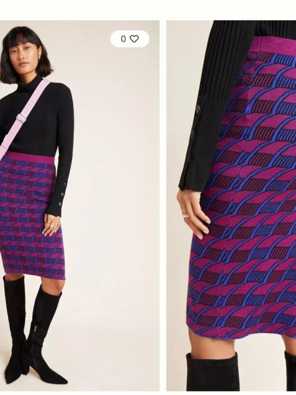 Anthropologie Nancy Pencil Sweater Skirt